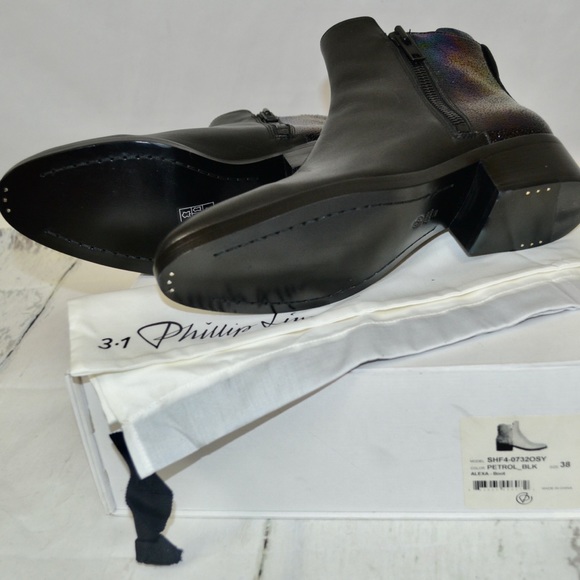 NIB‼️3.1 Phillip Lim Alexa Petrol Blk Leather Boot - Picture 10 of 12